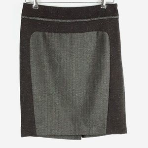 The Limited Two Tone Brown Tweed Pencil Skirt